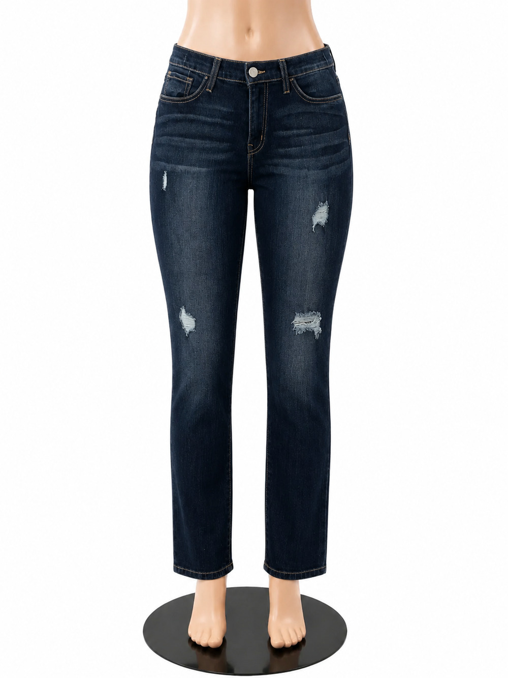 Flying Monkey Platinum Mid Rise Distressed Skinny Jeans Size 6